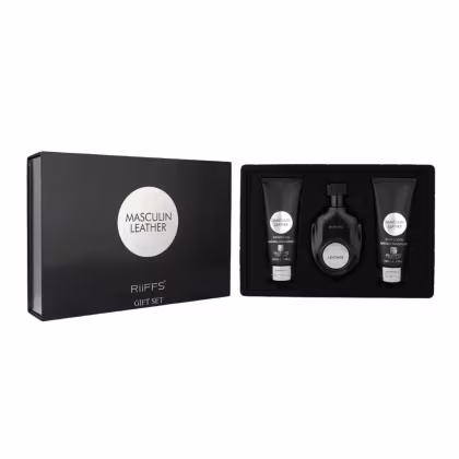 Imagem do produto Giftset Masculin Leather Eau de Parfum Importado 100mL - Riiffs