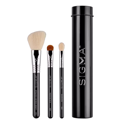 Imagem do produto Kit de Pincéis Sigma Beauty Essential Trio Brush Set Black (3 Produtos)
