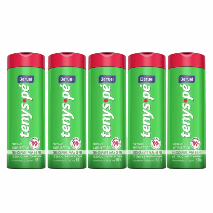 Imagem do produto Kit C5 Desodorante Pés Canforado 100g Tenys Pé - Baruel