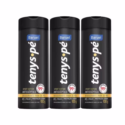 Imagem do produto Kit C3 Talco Pés Sport Edition 100g Tenys Pé – Baruel