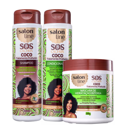 Imagem do produto Kit Salon Line S.O.S Cachos Coco Trio (3 Produtos)