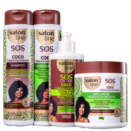 Imagem do produto Kit Salon Line S.O.S Cachos Coco Plus (4 Produtos)