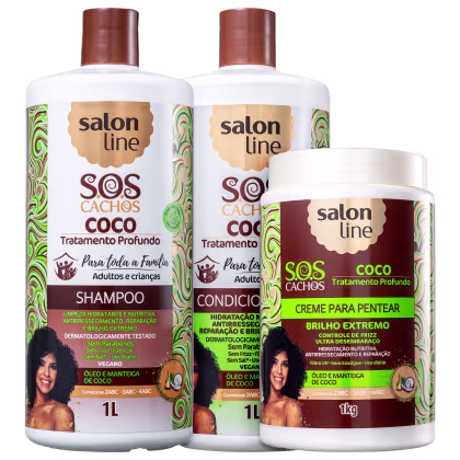 Imagem do produto Kit Salon Line S.O.S Cachos Coco Salon Desembaraço (3 Produtos)