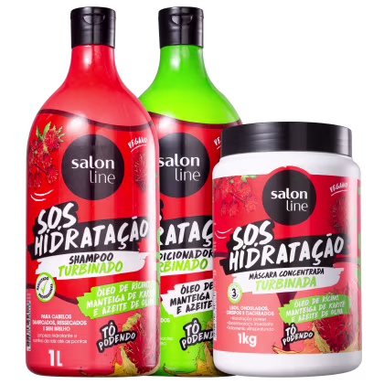 Imagem do produto Kit Salon Line S.O.S Hidratação Turbinada Salon Trio (3 Produtos)