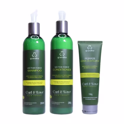 Imagem do produto Shampoo e Condicionador + Leave-in Vector Force Curl & Wave