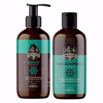 Imagem do produto Kit Balm e Shampoo Grande Para Barba Cálico Jack Don Alcides