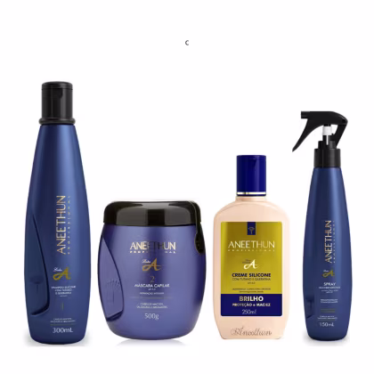 Imagem do produto Aneethun - Linha A - Kit Shampoo Creme Mascara E Spray