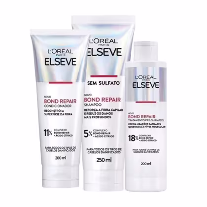 Imagem do produto Kit Tratamento Pré Shampoo + Shampoo + Condicionador Elseve Bond Repair L'Oréal Paris