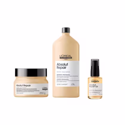 Imagem do produto LOréal Absolut Repair Kit Shampoo 1,5L +Masc 250g +Óleo 30ml