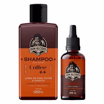 Imagem do produto Kit Shampoo e Óleo Hidratante Para Barba Coffee Don Alcides
