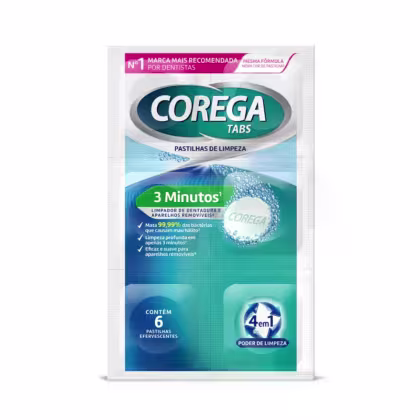 Imagem do produto Corega Tabs Limpeza 3 Minutos Com 6 Pastilhas Efervescentes