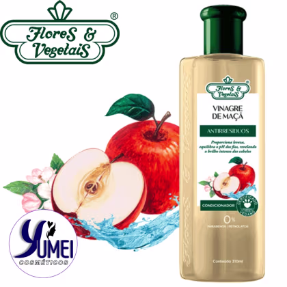 Imagem do produto Condicionador Vinagre De Maçã Antirresíduos Flores e Vegetais 310ml