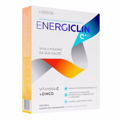 Imagem do produto Suplemento Alimentar Energiclin Vitamina C+Zinco Hebron 30 Comprimidos