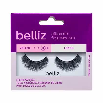 Imagem do produto Belliz Cilios Naturais Volume - 3 Longo
