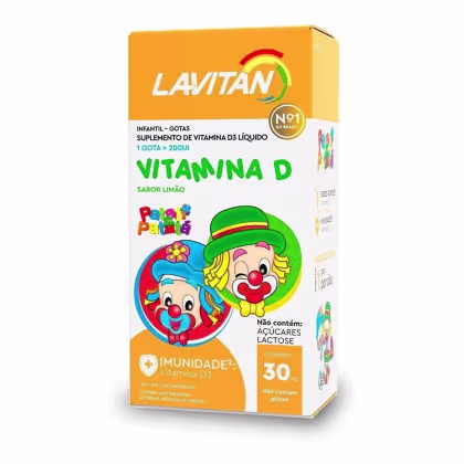 Suplemento Vitamínico Líquido Lavitan Kids Sabor Limão 30ml