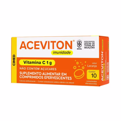 Aceviton Imunidade Sabor Laranja 10 Comprimidos Efervescentes