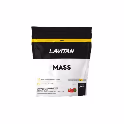 Imagem do produto Cimed Lavitan Mass Proteínas + Carboidrato Sabor Morango - Suplemento Alimentar 2,560kg