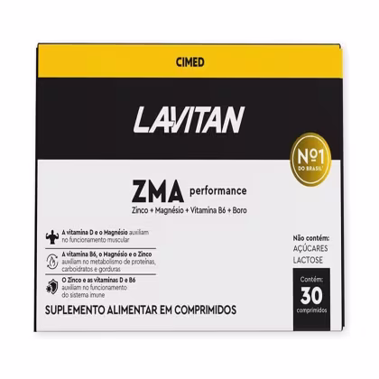 Suplemento Alimentar Lavitan ZMA Performance 30 Comprimidos