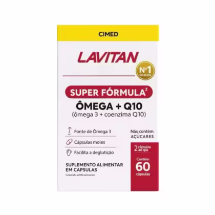 Imagem do produto Cimed Lavitan Ômega + Q10 Super Fórmula - Suplemento Alimentar (60 Cápsulas)