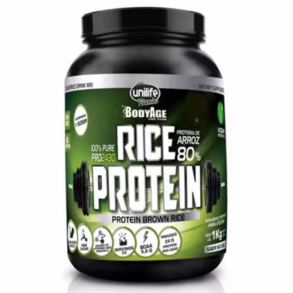 Imagem do produto Suplemento Proteico Rice Protein Proteína de Arroz Sabor Natural Unilife 1kg