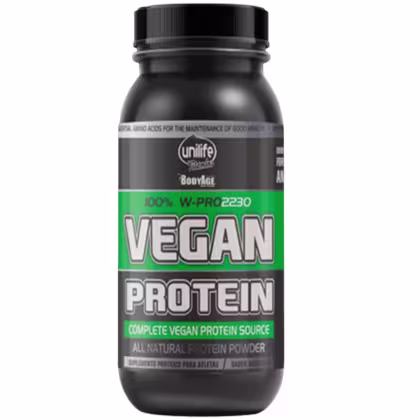 Imagem do produto Suplemento Alimentar em Pó Vegan Protein 100% W-Pro2230 Sabor Morango Unilife 900 g