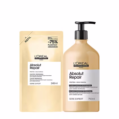 Imagem do produto Kit L'Oréal Professionnel Absolut Repair Gold Duo Refil (2 produtos)