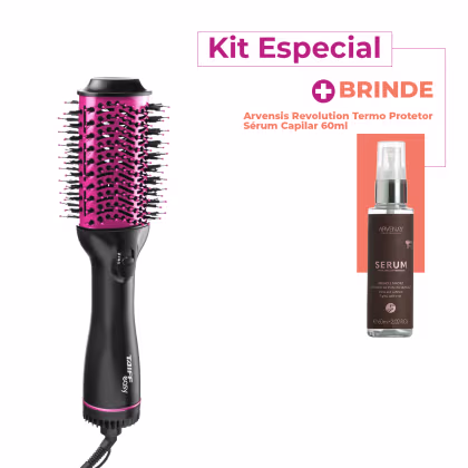 Imagem do produto Kit Taiff Easy 1200W 127V Rosa Escova Secadora Arvensis Revolution Sérum (2 produtos)