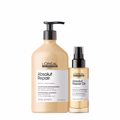 Imagem do produto Kit L'Oréal Professionnel Absolut Repair Gold Shampoo 750 Oil (2 produtos)