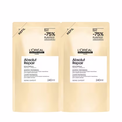 Imagem do produto Kit L'Oréal Professionnel Absolut Repair Gold Refil Shampoo Extra (2 unidades)
