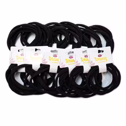 Imagem do produto Elástico Meia Média Preta Pacote 12x4 Unidades - Terumy Acessórios
