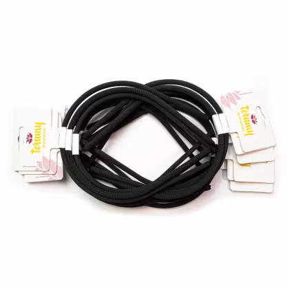 Imagem do produto Tiara Fina Tecido Preto Pacote 12x1 Unidade - Terumy Acessórios
