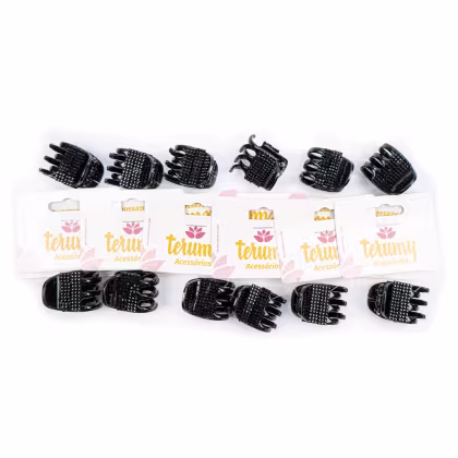Imagem do produto Piranha Preta Brilhosa P Pacote 12x1 Unidade - Terumy Acessórios