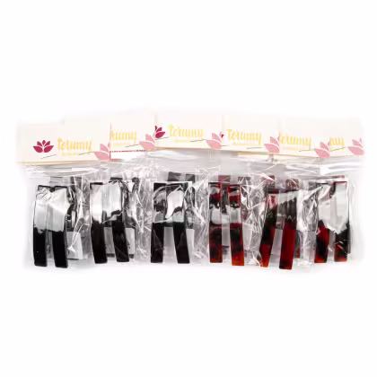 Imagem do produto Presilha Preta e Marrom para Cabelo Par Pacote 12x2 Unidades  - Terumy Acessórios