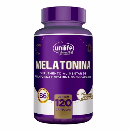 Imagem do produto Suplemento Alimentar Melatonina Com Vitamina B6 350mg Unilife 120 Cápsulas