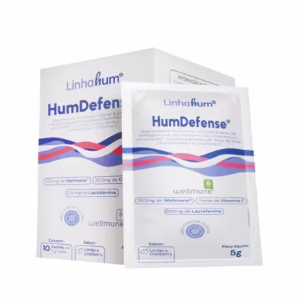 Imagem do produto Suplemento Alimentar HumDefense LinhaHum Sabor Limão E Cranberry 10 Sachês De 5g Cada