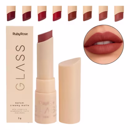 Imagem do produto BATOM CREAMY MATTE GL02 GLASS HBF5672 RUBYROSE