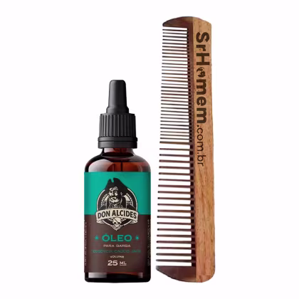 Imagem do produto Kit Óleo Para Barba Cálico Jack e Pente Duplo Don Alcides