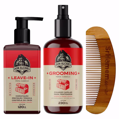 Imagem do produto Leave-in 120g Grooming Barba Negra Pente Curvo Don Alcides