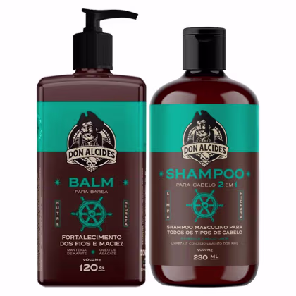 Imagem do produto Kit Balm Barba e Shampoo Cabelo Calico Jack Don Alcides