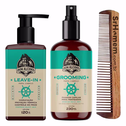 Imagem do produto Leave-in 120g Grooming e Calico Jack Pente Duplo Don Alcides