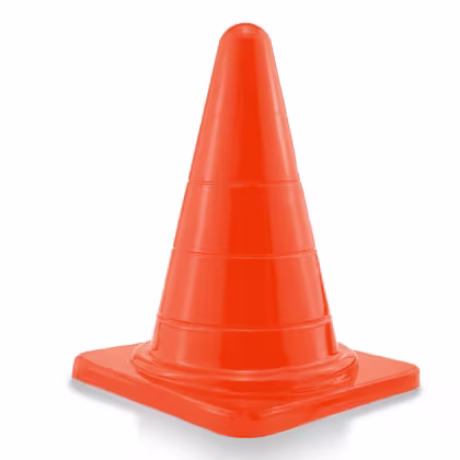 Plug anal em formato de cone de sinalização