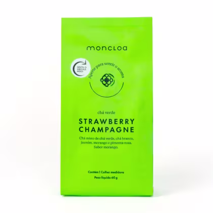 Imagem do produto Chá Verde Strawberry Champagne Moncloa Pouch Valvulado 60g