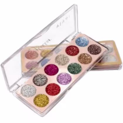 Imagem do produto Paleta Glitter 12 Cores Alta Pigmentação + Brilho Intenso