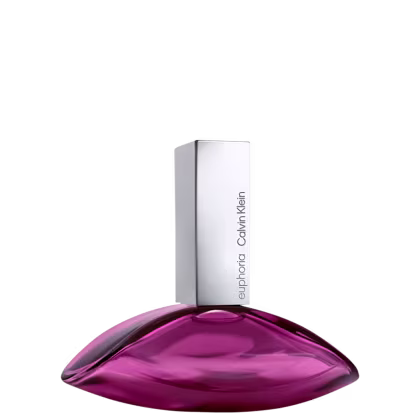 Frasco de perfume Calvin Klein de formato arredondado e cor rosa vibrante: Euphoria Calvin Klein Eau de Parfum 30ml