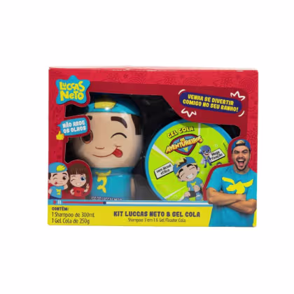Imagem do produto Cia da Natureza Luccas Neto Kit 3D Shampoo 3 em 1 Gel Fixador Cola