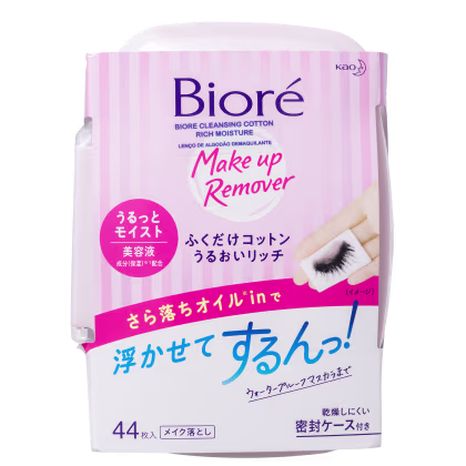 Bioré Make Up Remover Cleansing Cotton - Lenço Umedecido Demaquilante (44 Unidades)