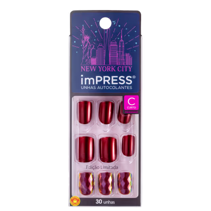 Imagem do produto Kiss New York imPRESS Curtas Soho - Unhas Postiças Autocolantes (30 Unidades)