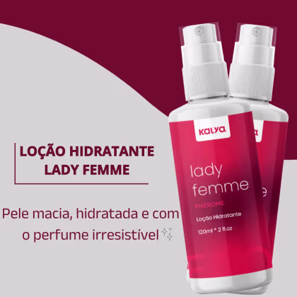Imagem do produto Loção Hidratante Corporal Feminino Sedução e Perfume Lady Femme Ativa Feromonio Kit Mulher Cheirosa