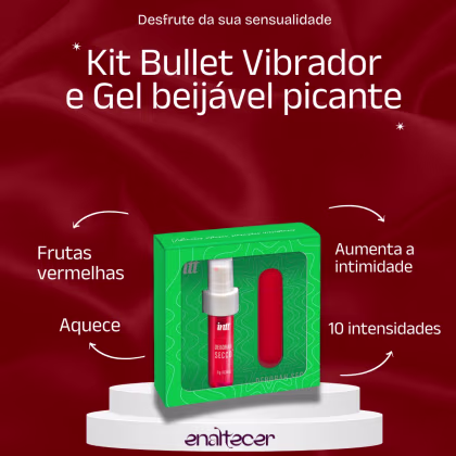 Imagem do produto Kit Deborah Secco Bullet Vibrador intimo, Gel Beijável Deborah Secco Picante, Gel intimo Deborah Secco