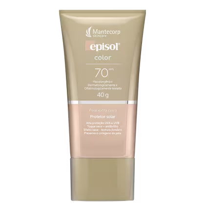Imagem do produto Mantecorp Episol Color FPS 70 Pele Extra Clara - Protetor Solar com Cor 40g